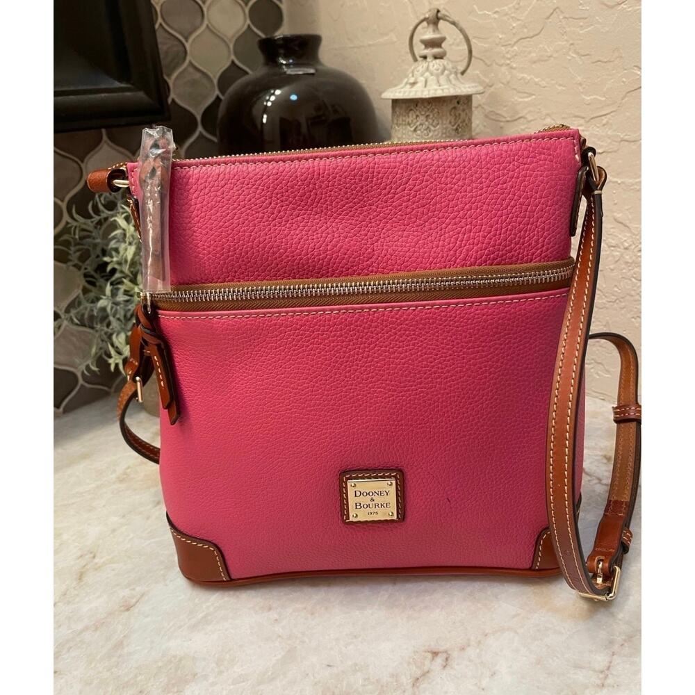 Dooney & Bourke pebbled leather crossbody PINK NWT   Rare color